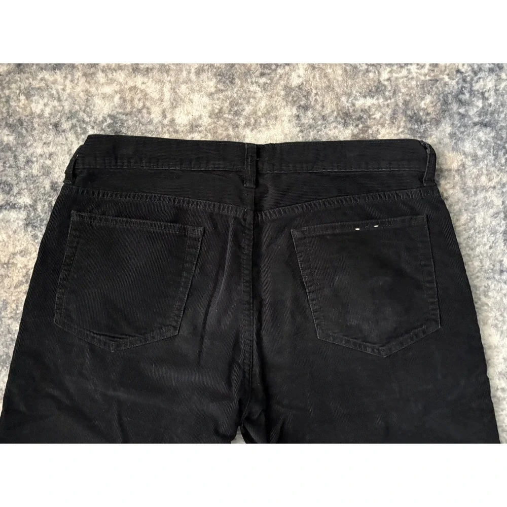 J Crew Corduroy Pants Mens 34x30‎ Black Slim Straight Preppy Casual